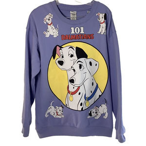 Disney 101 Dalmatians Sweatshirt Lavender Size M Womens